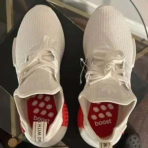 Men\'s Adidas NMD R1 (Off White Lush Red) Size 8 Shop White Mens NMD R1 Lace Up Sneakers – Shoebacca main image 4